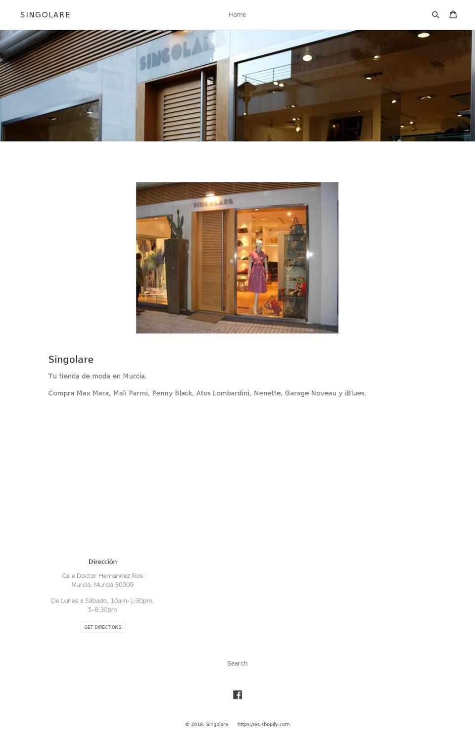 singolaremurcia.com — Shopify storefront screenshot