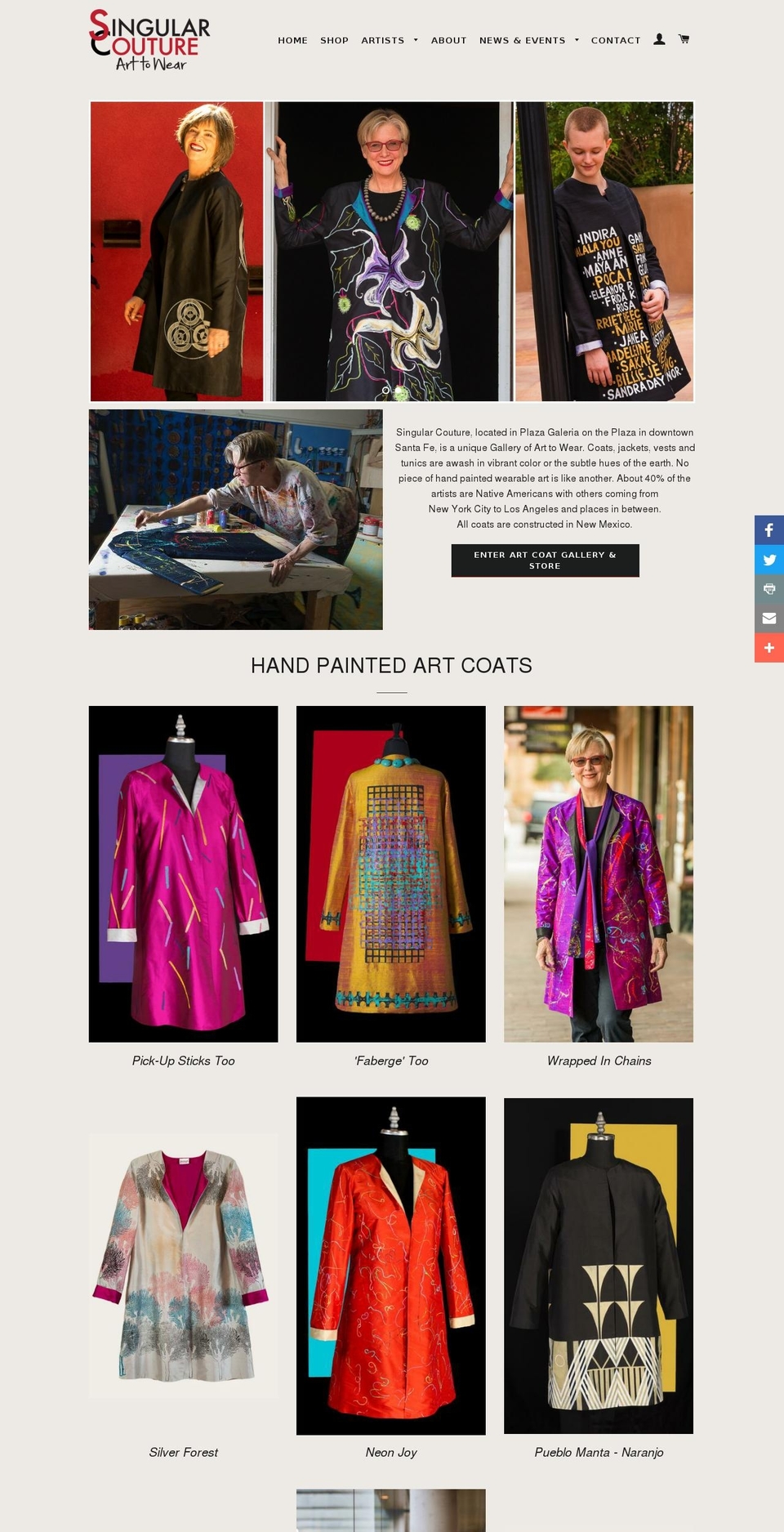 Singular Couture Shopify theme site example singularcouture.com