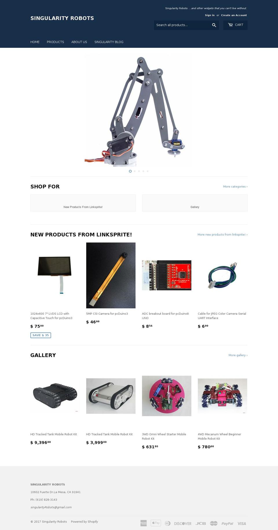singularitybot.com shopify website screenshot