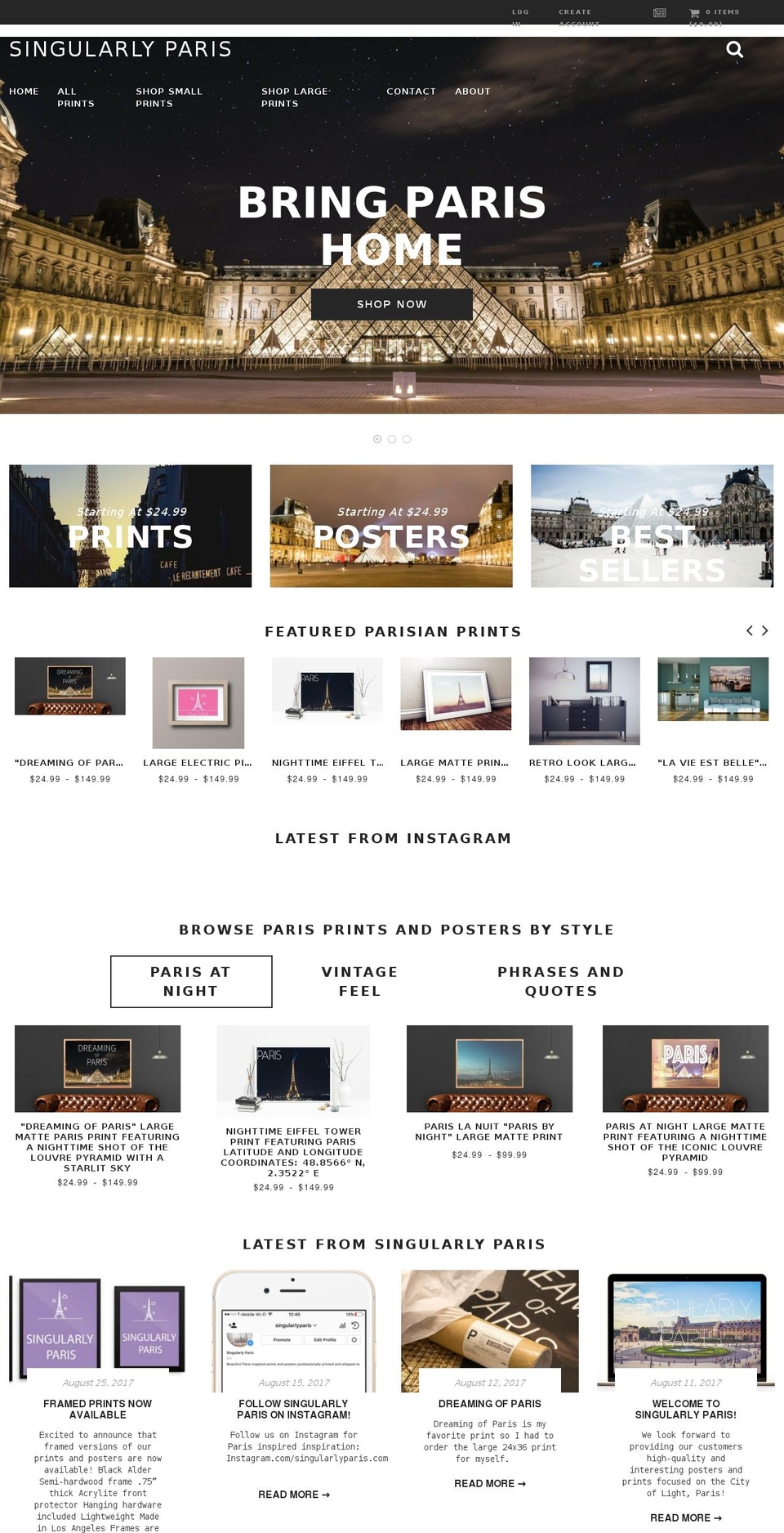 singularlyparis.com shopify website screenshot