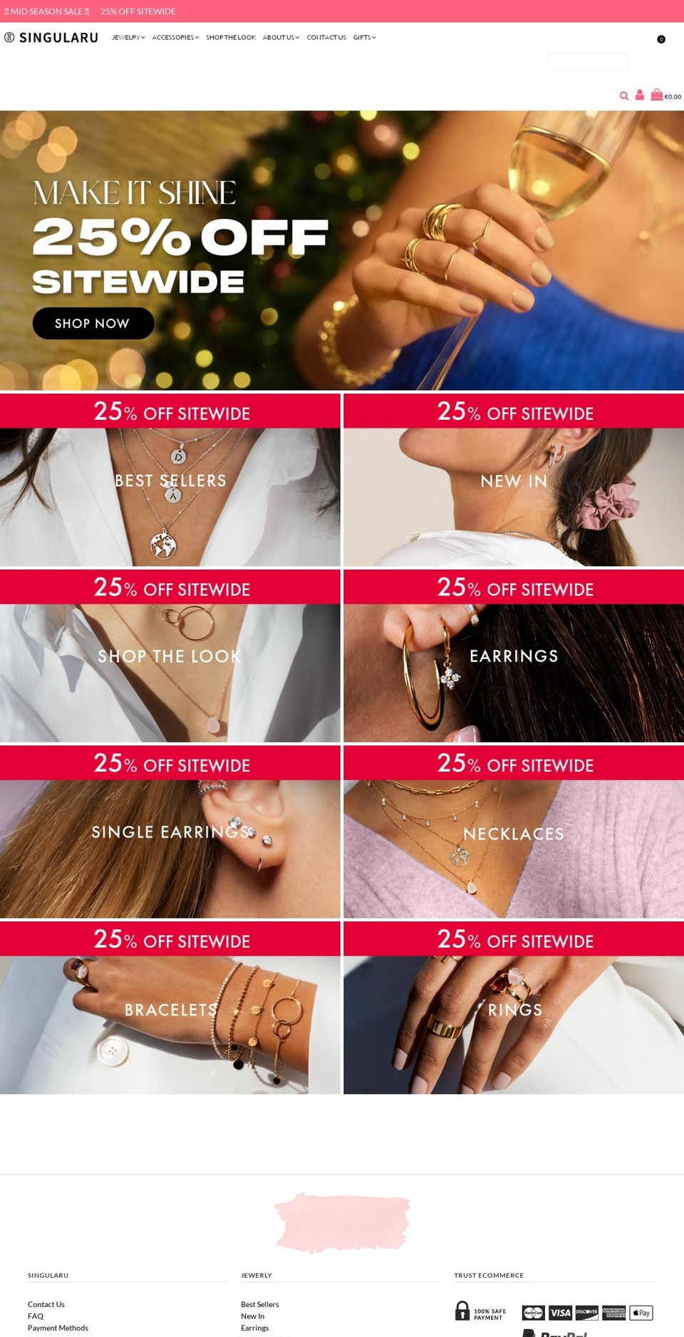 singularujewels.com shopify website screenshot