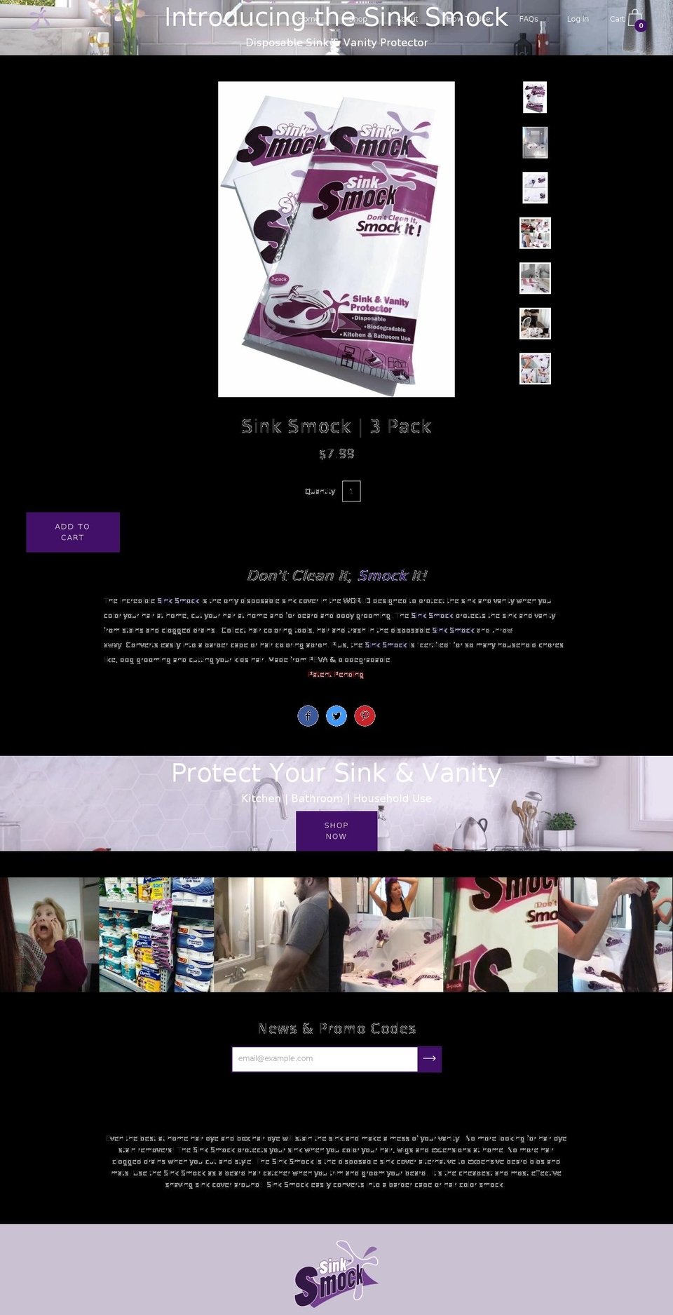 sinksmock.com — Shopify storefront screenshot
