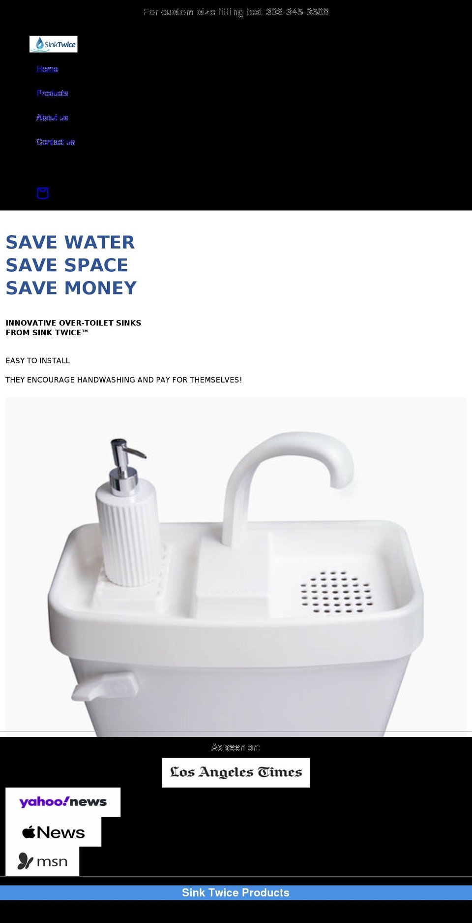 sinktwice.com shopify website screenshot