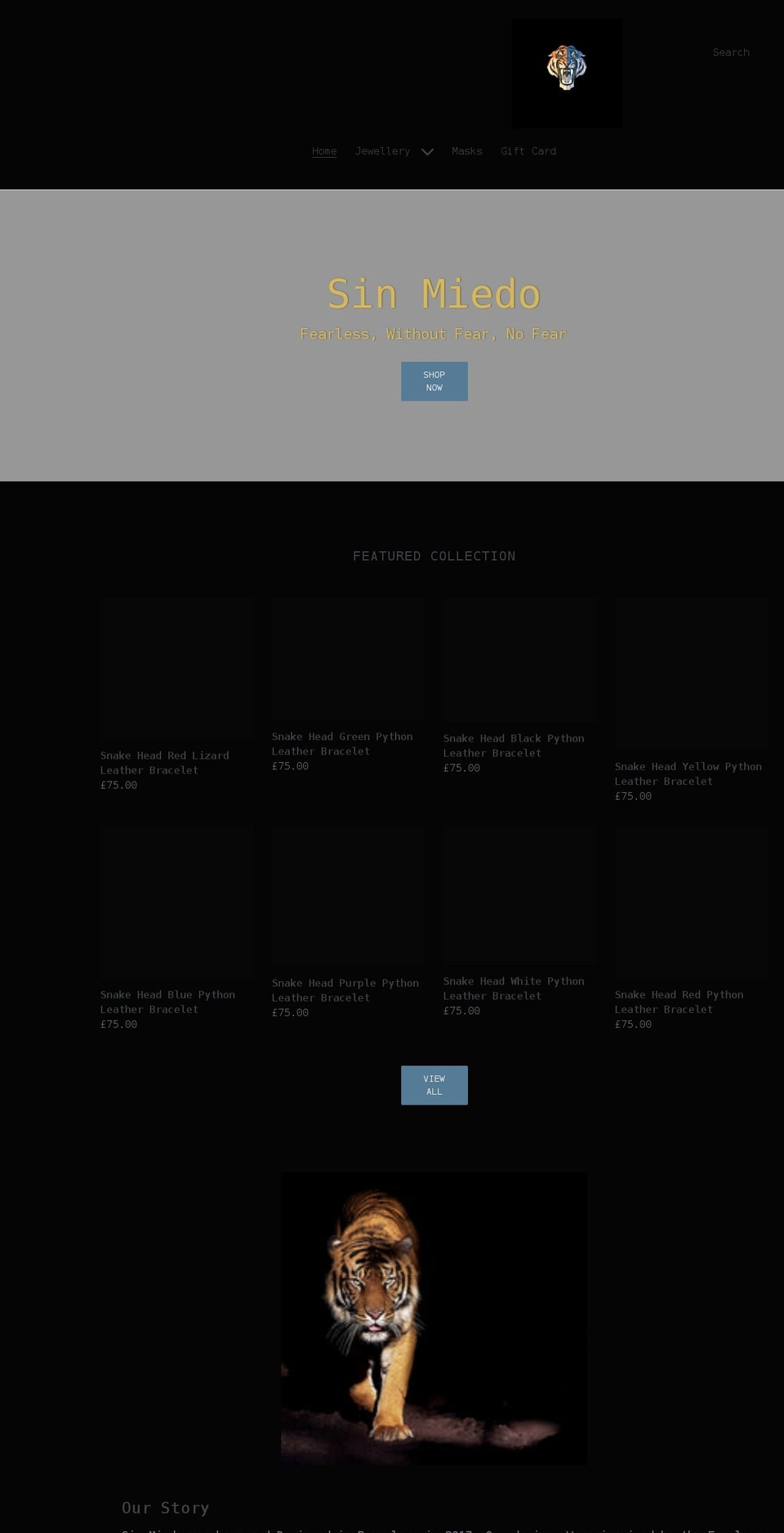sinmiedo.co.uk shopify website screenshot
