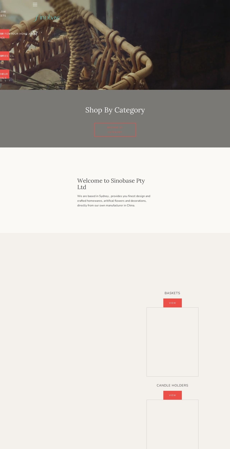 sinobase.com.au shopify website screenshot
