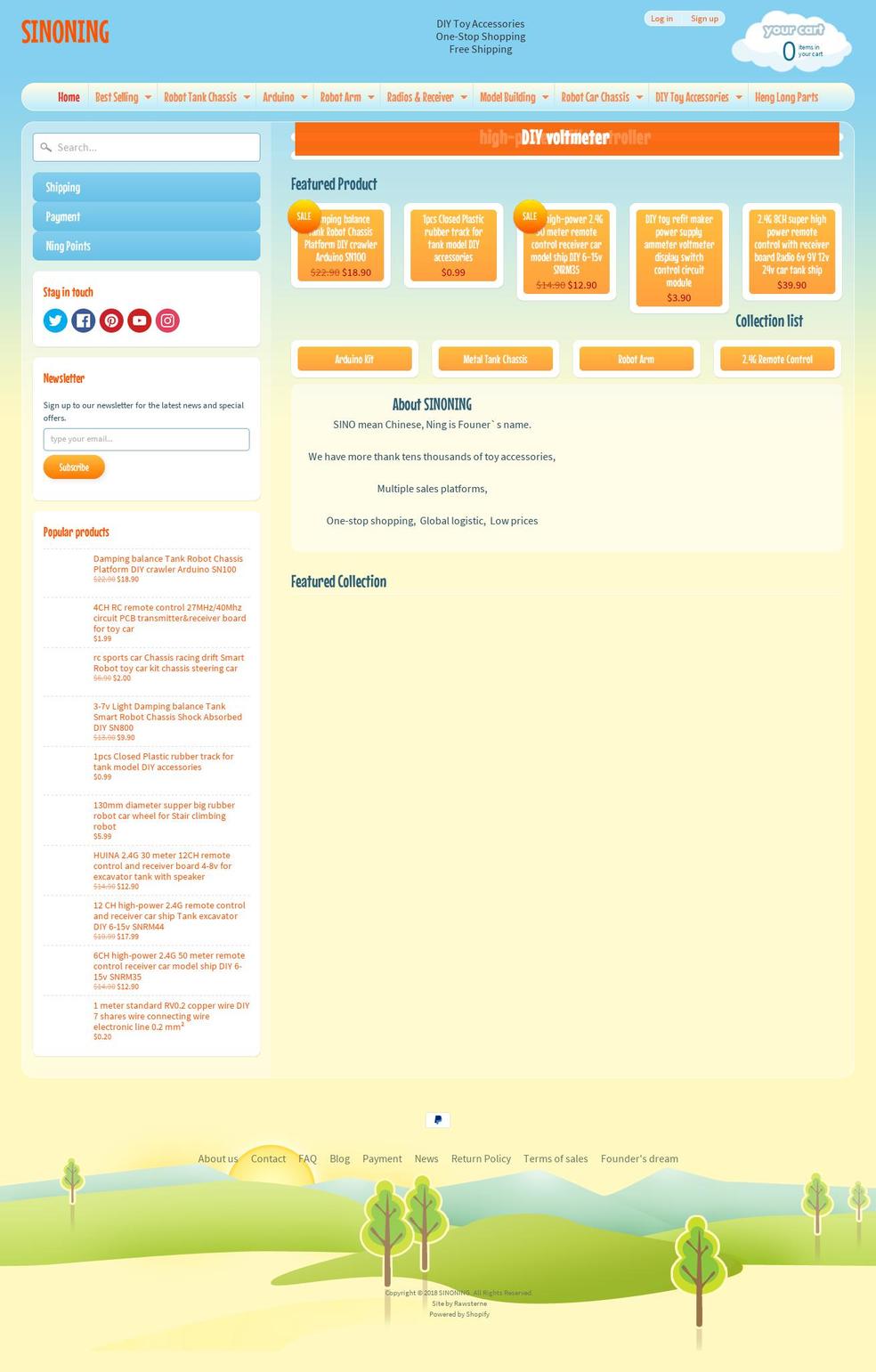 sinoning.com — Shopify storefront screenshot