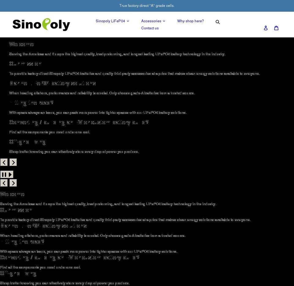 sinopolyusa.com shopify website screenshot
