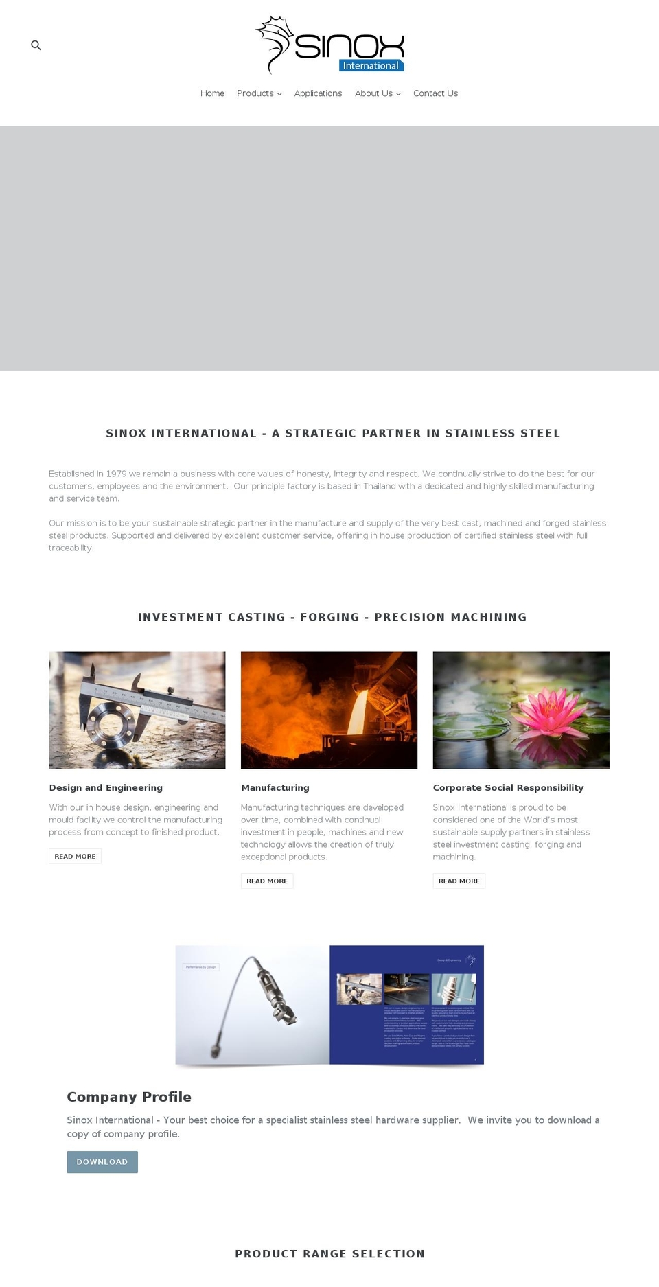 sinox-int.com — Shopify storefront screenshot