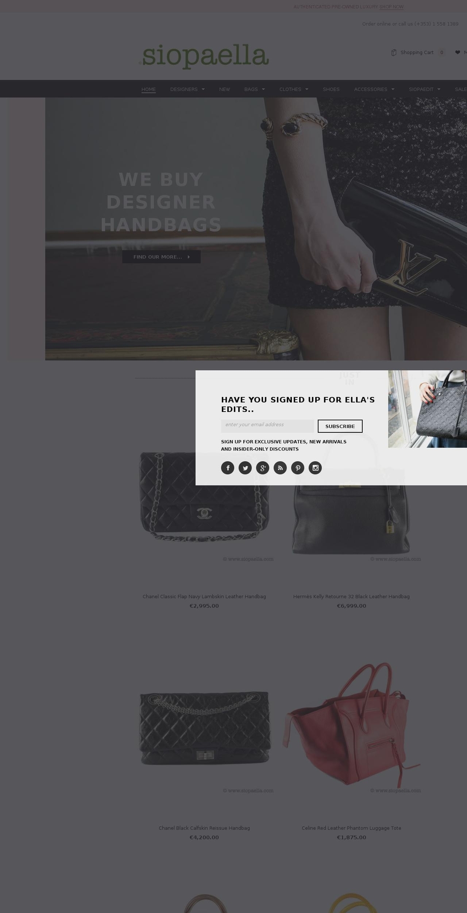 siopaella.com shopify website screenshot