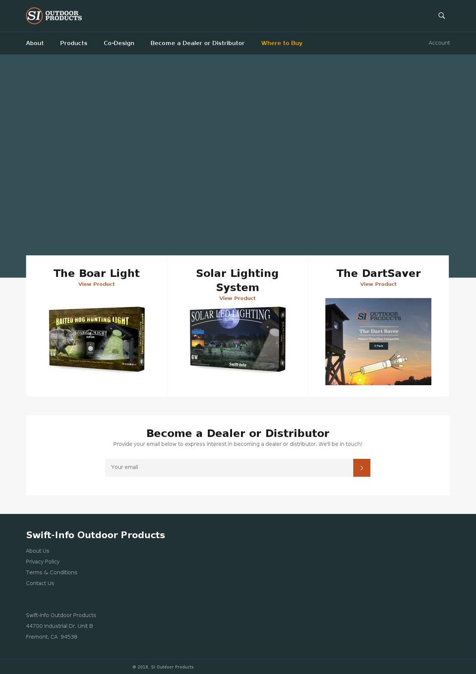 sioutdoorproducts.com — Shopify storefront screenshot