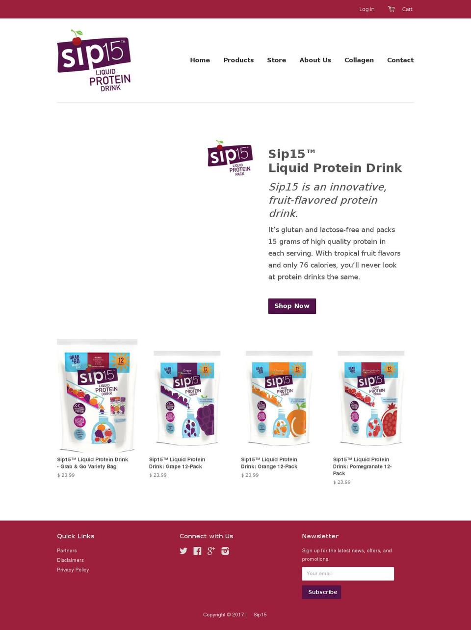 sip15.com shopify website screenshot