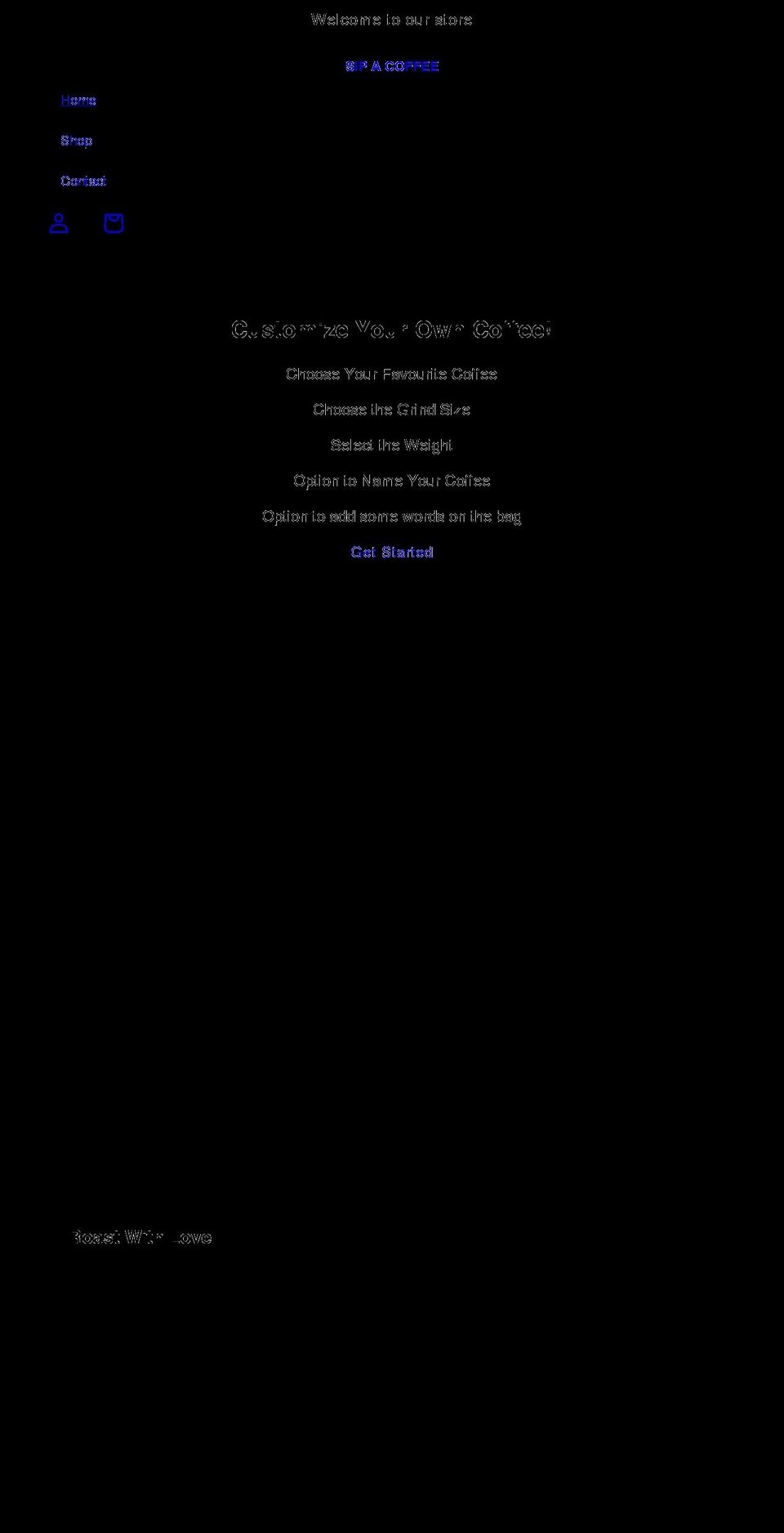 sipacoffee.com shopify website screenshot