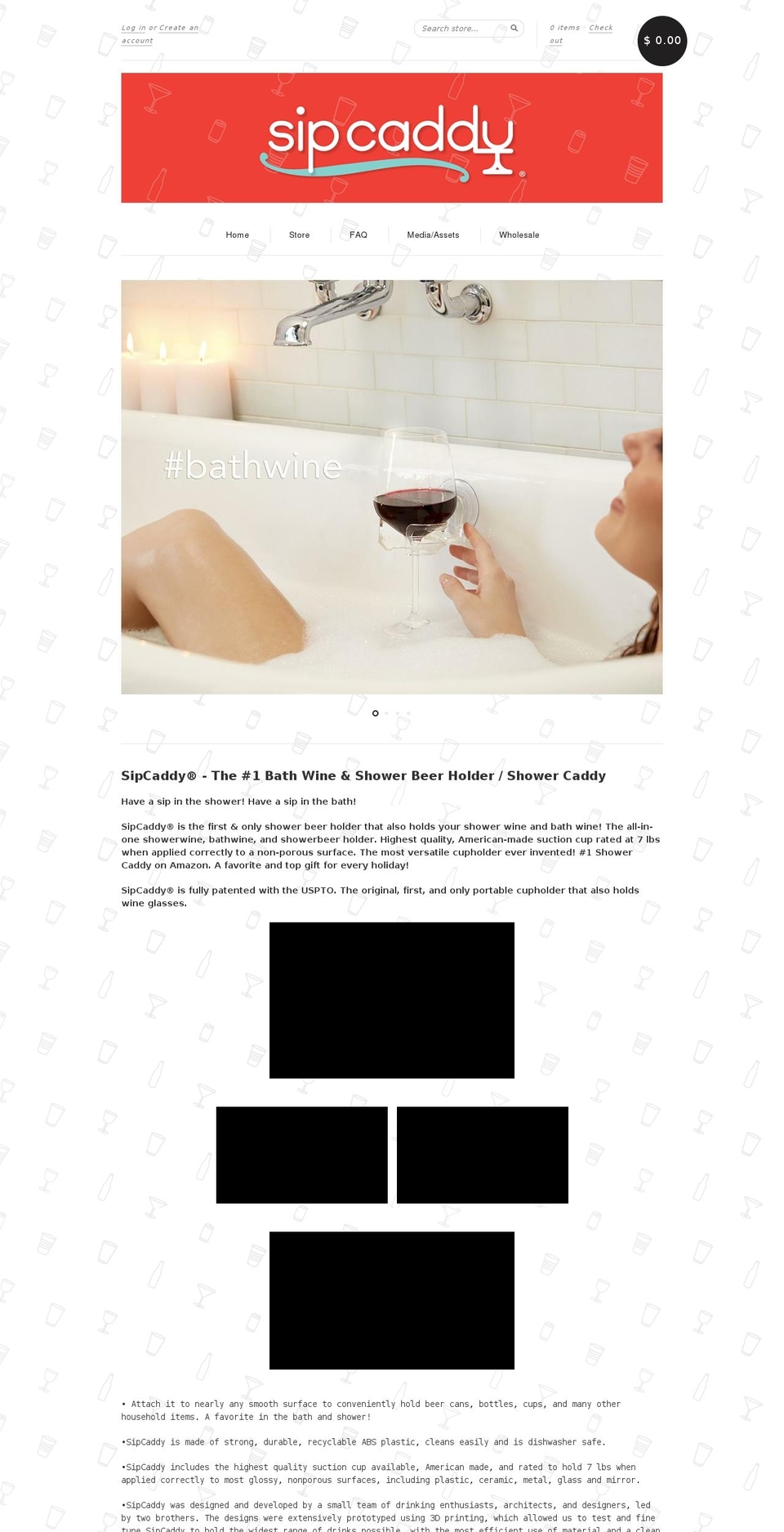 sipcaddie.com — Shopify storefront screenshot