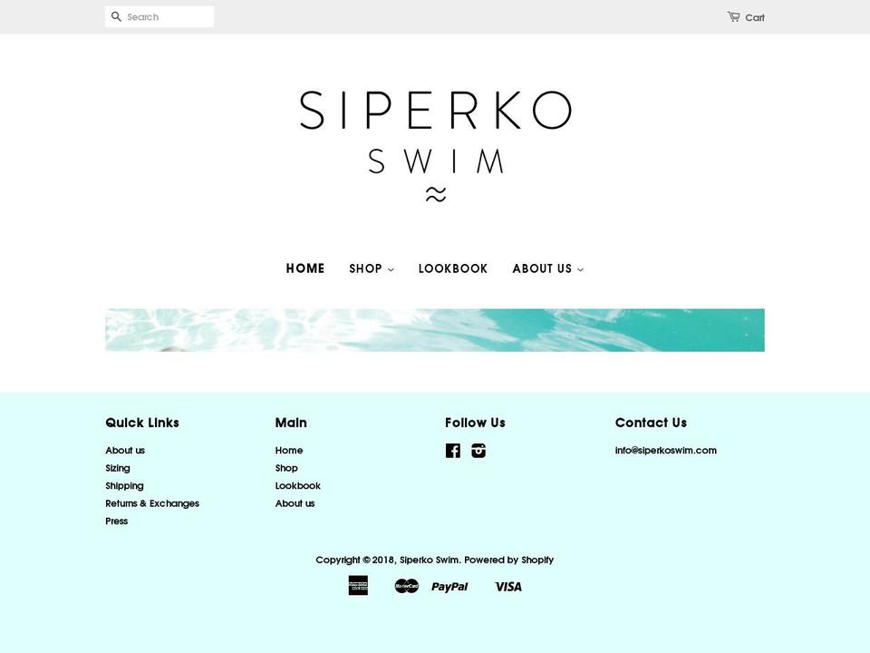siperkoswim.com shopify website screenshot