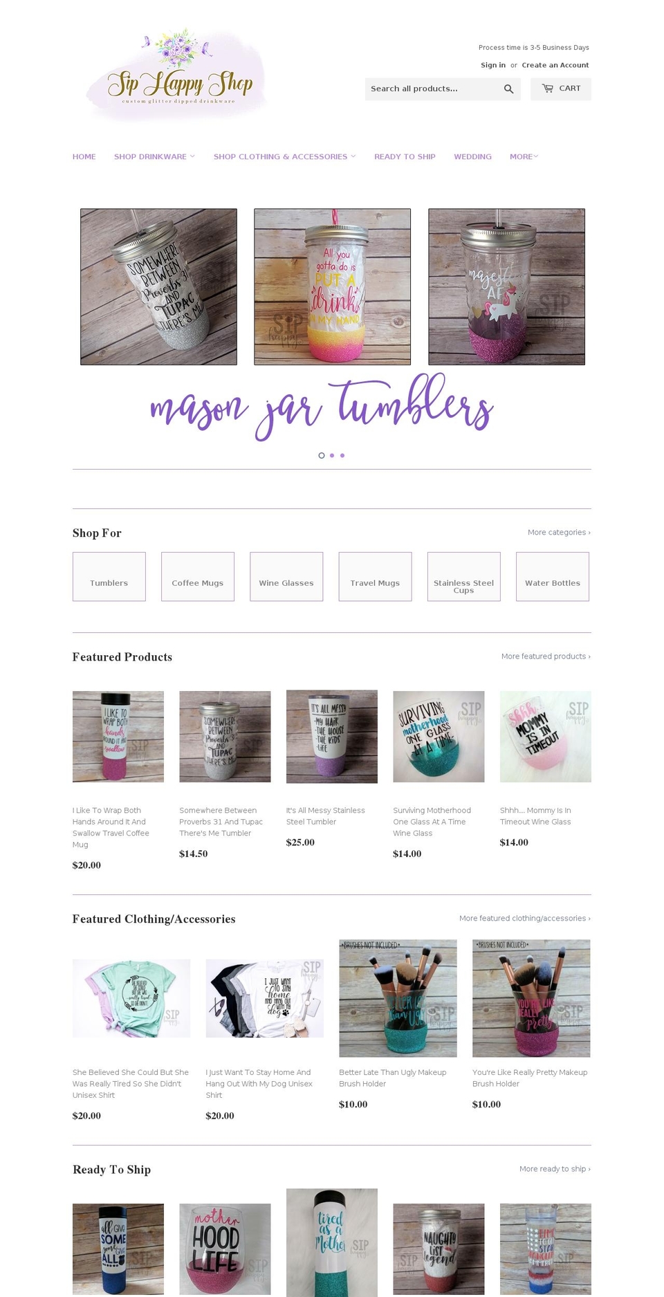 siphappyshop.com — Shopify storefront screenshot