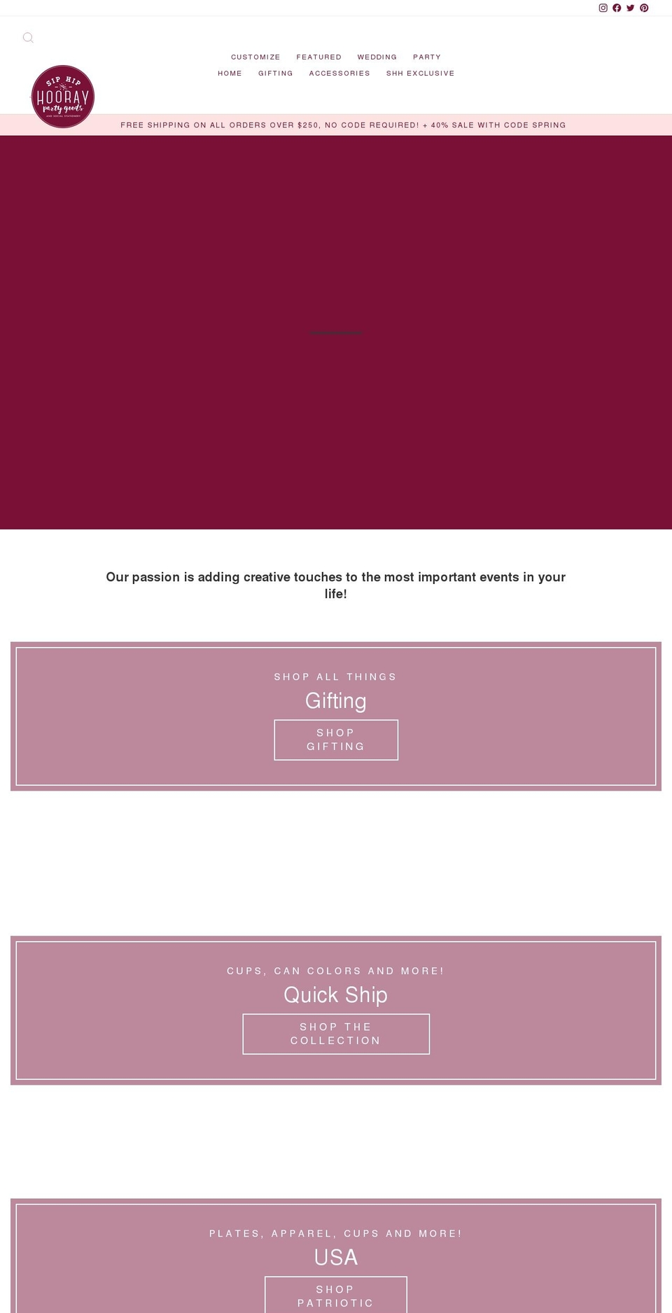 siphiphooray.com shopify website screenshot