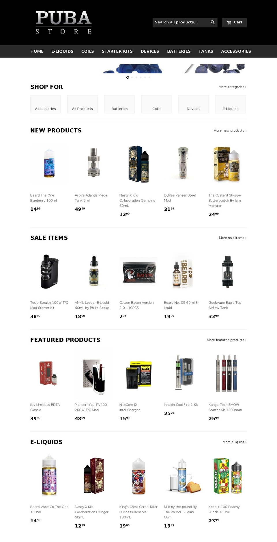 siphonvape.com shopify website screenshot