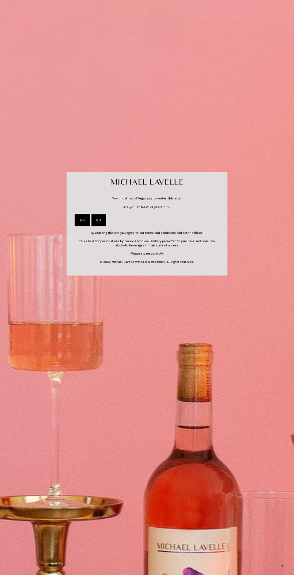 sipmichaellavelle.com shopify website screenshot
