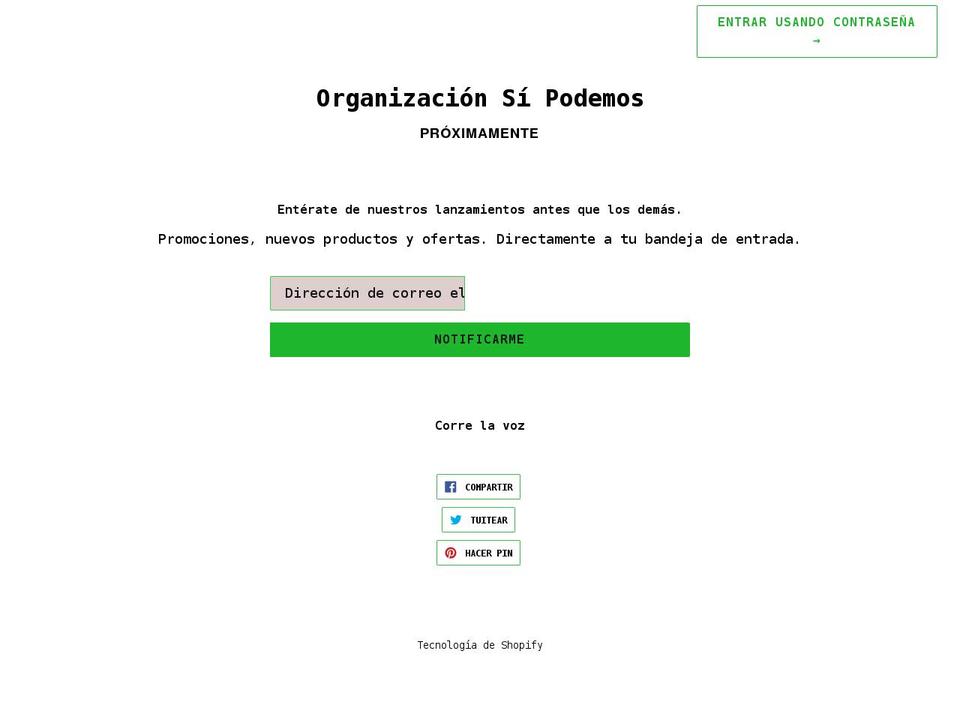 sipodemos.org shopify website screenshot