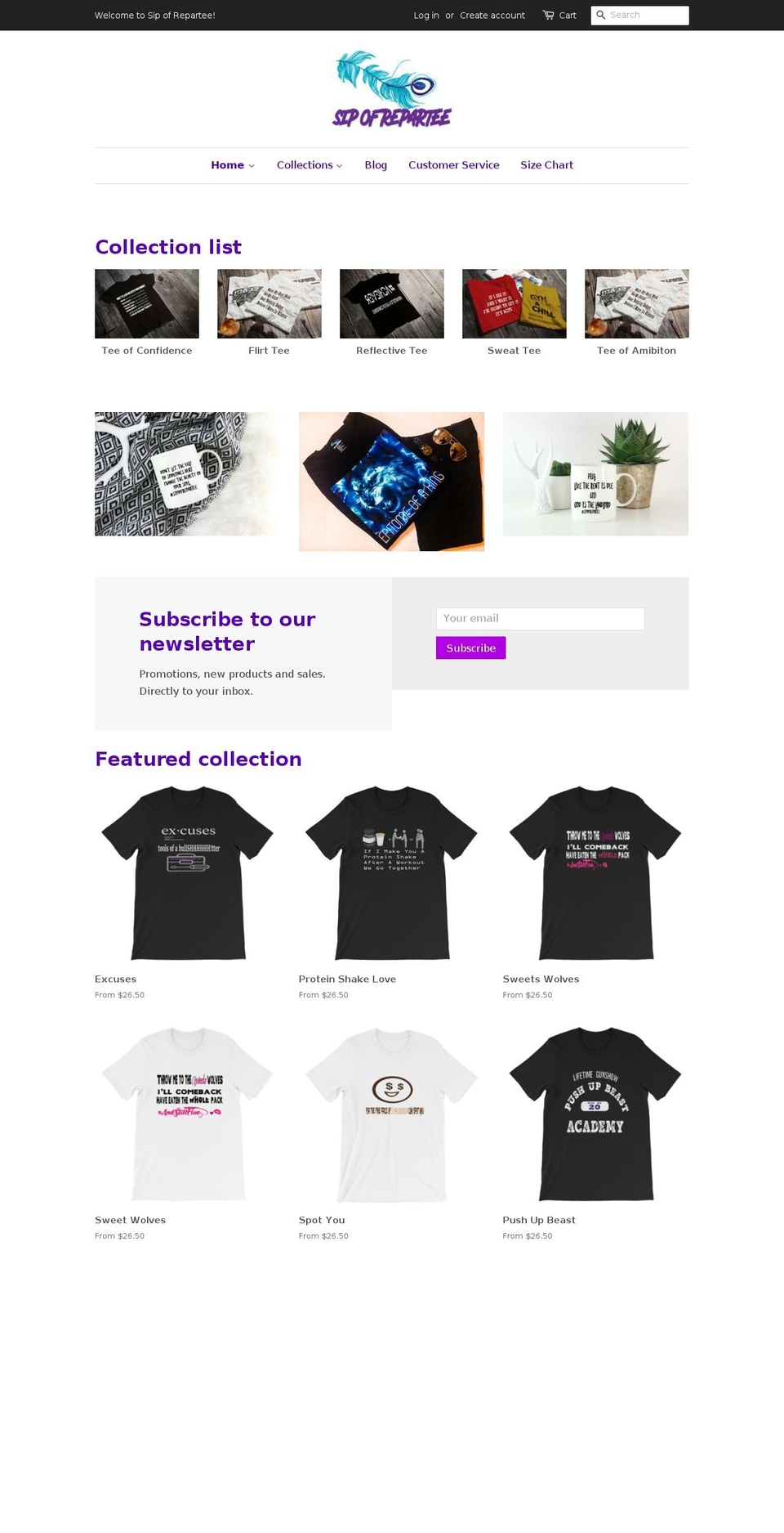 sipofrepartee.com — Shopify storefront screenshot