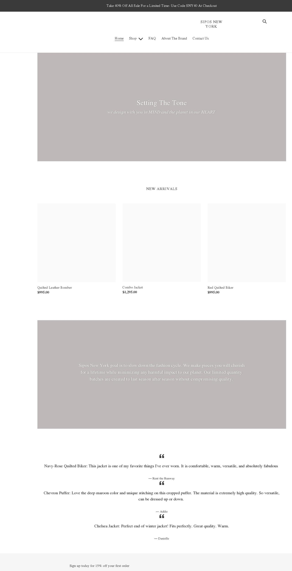 siposny.com shopify website screenshot
