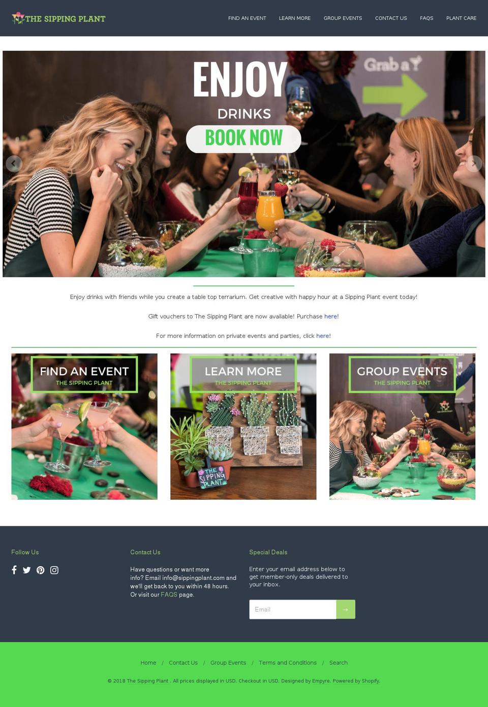 sippingplant.com — Shopify storefront screenshot
