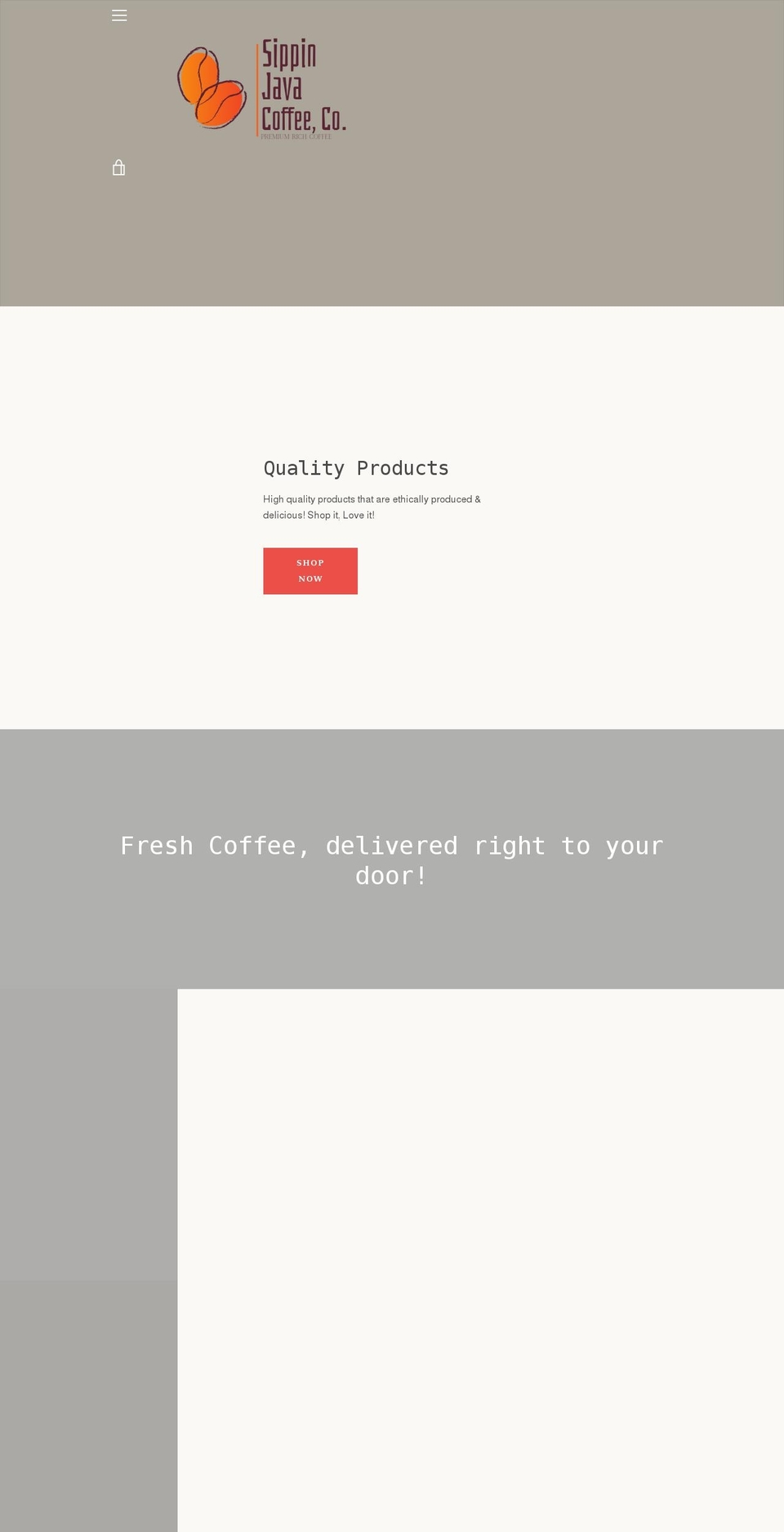 DropShipForSale Shopify theme site example sippinjavacoffeeco.com