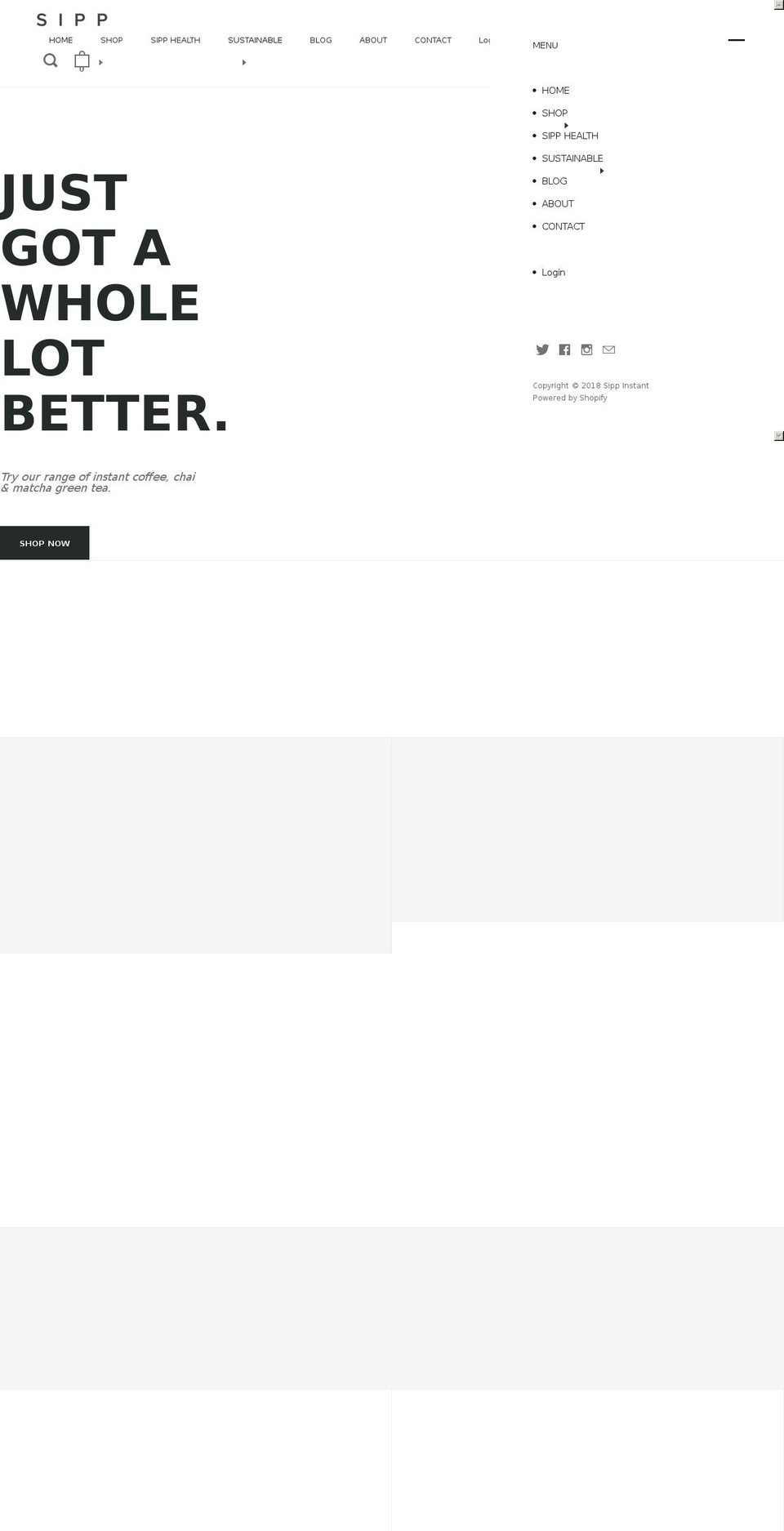 sippinstant.com — Shopify storefront screenshot
