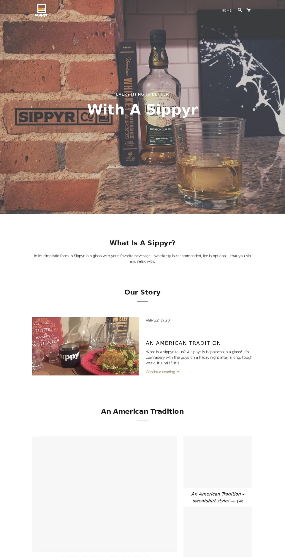 sippyr.com — Shopify storefront screenshot