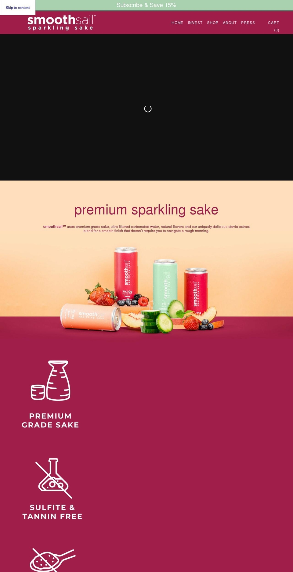 sipsmooth.com shopify website screenshot