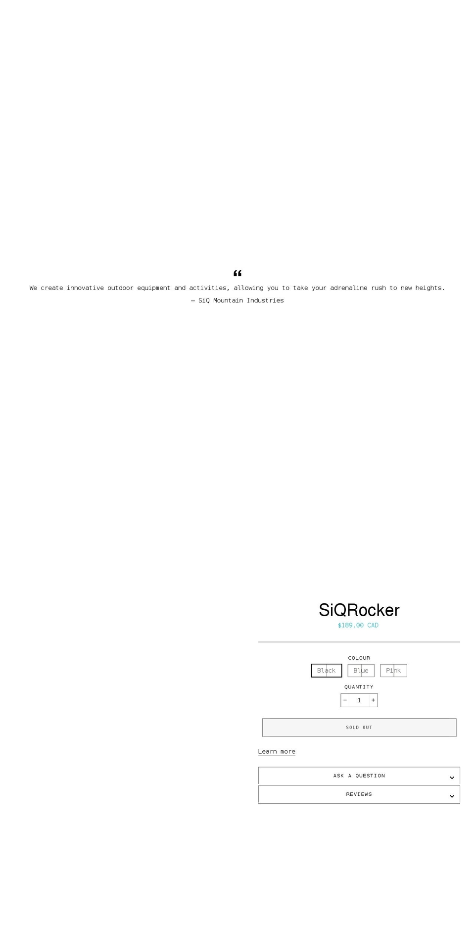 siqmountain.com shopify website screenshot