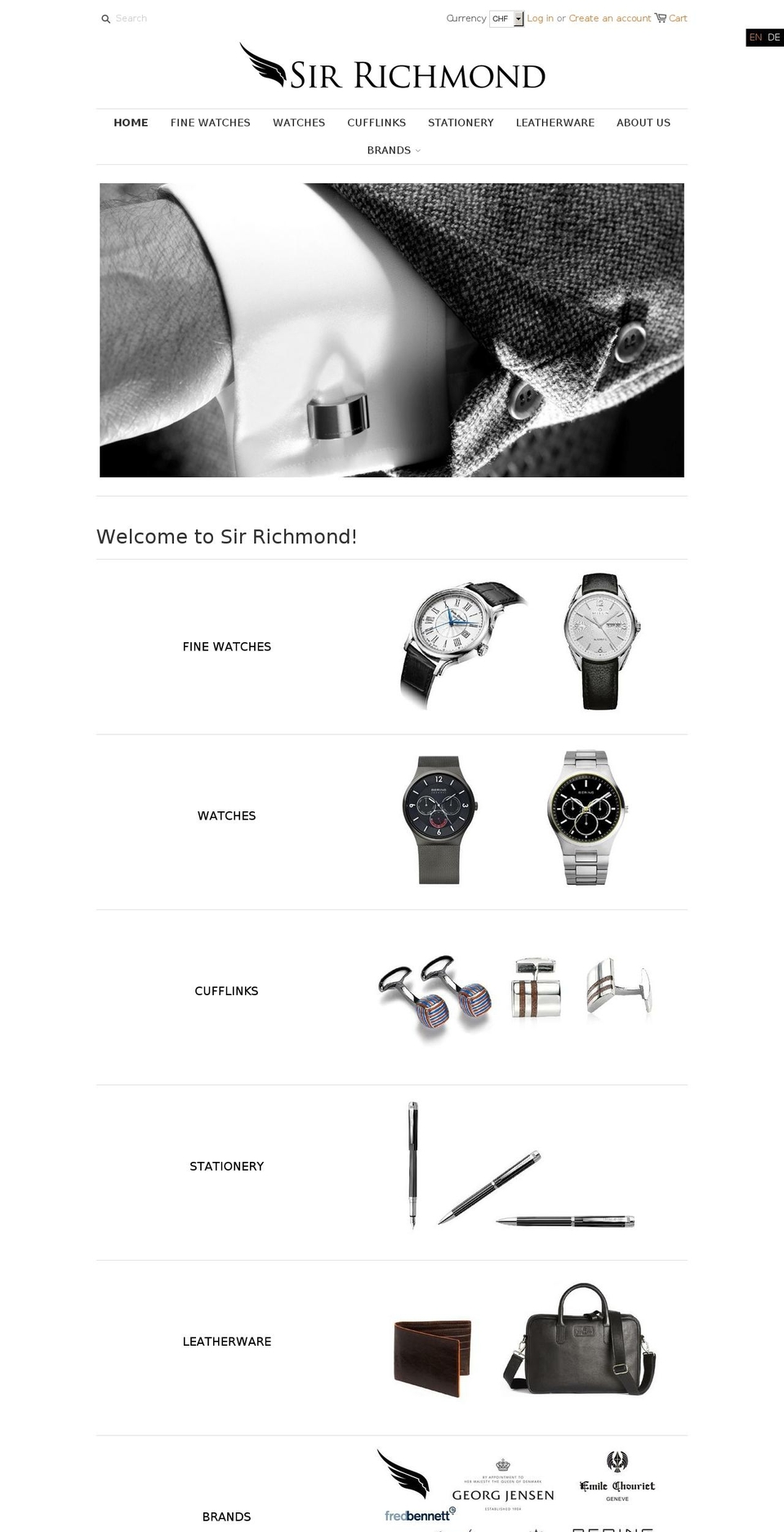 sir-richmond.com shopify website screenshot