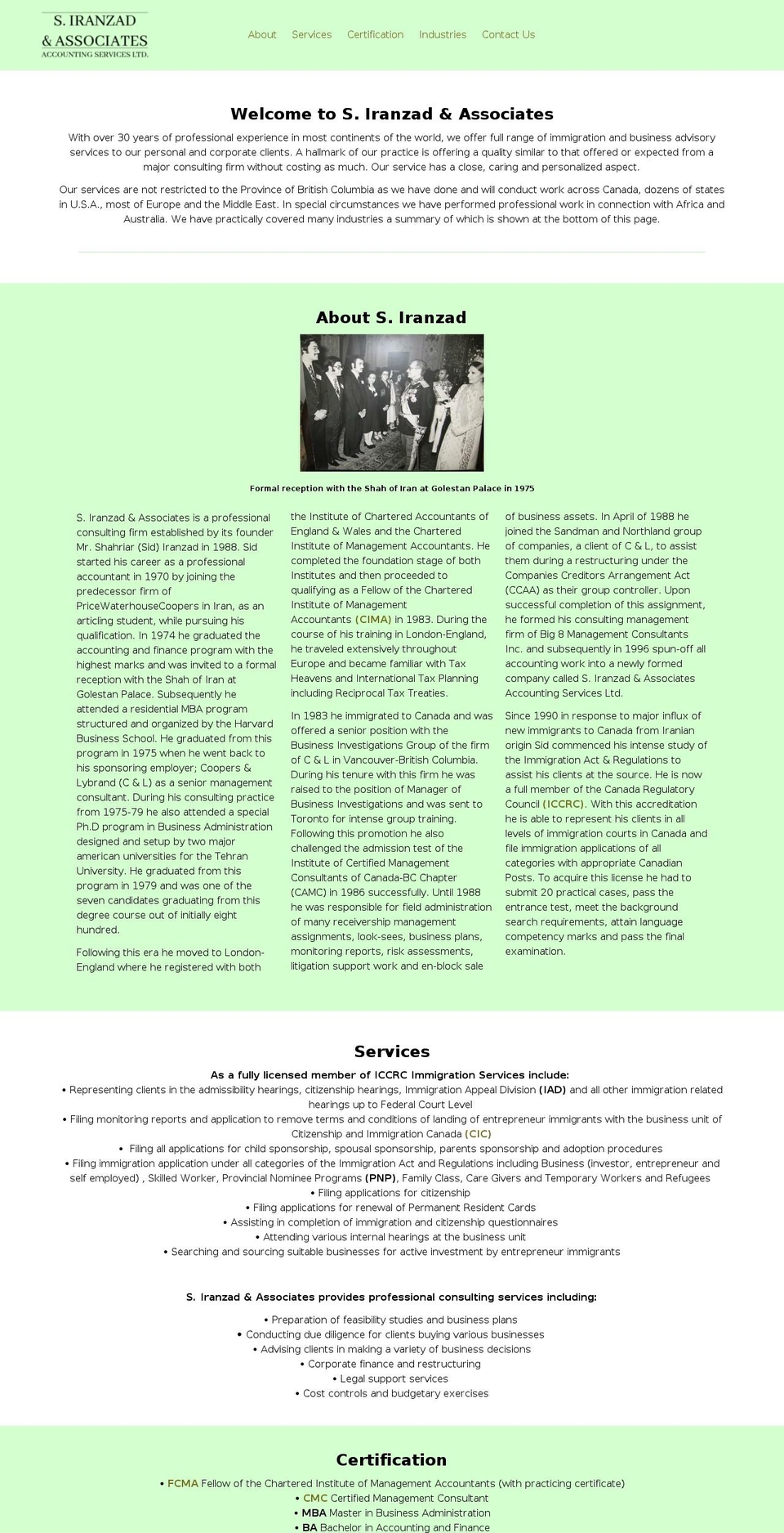 siranzad.ca shopify website screenshot