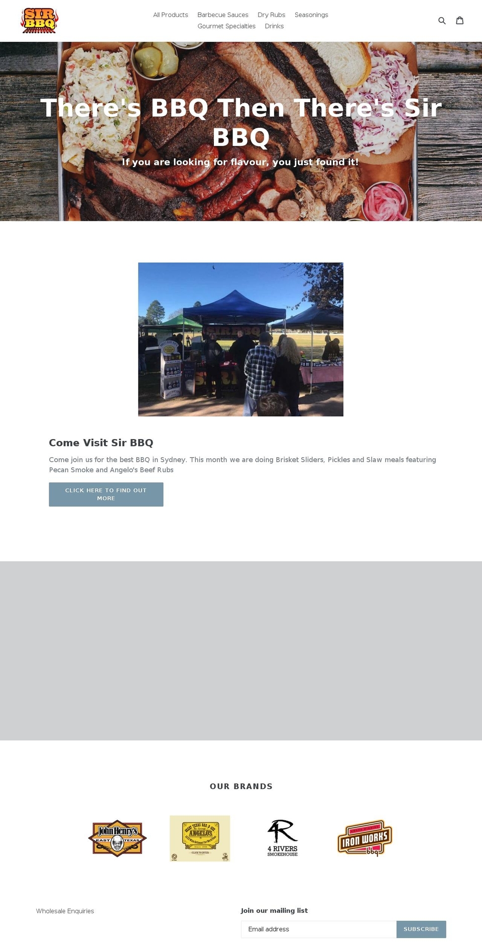 sirbbq.com.au shopify website screenshot