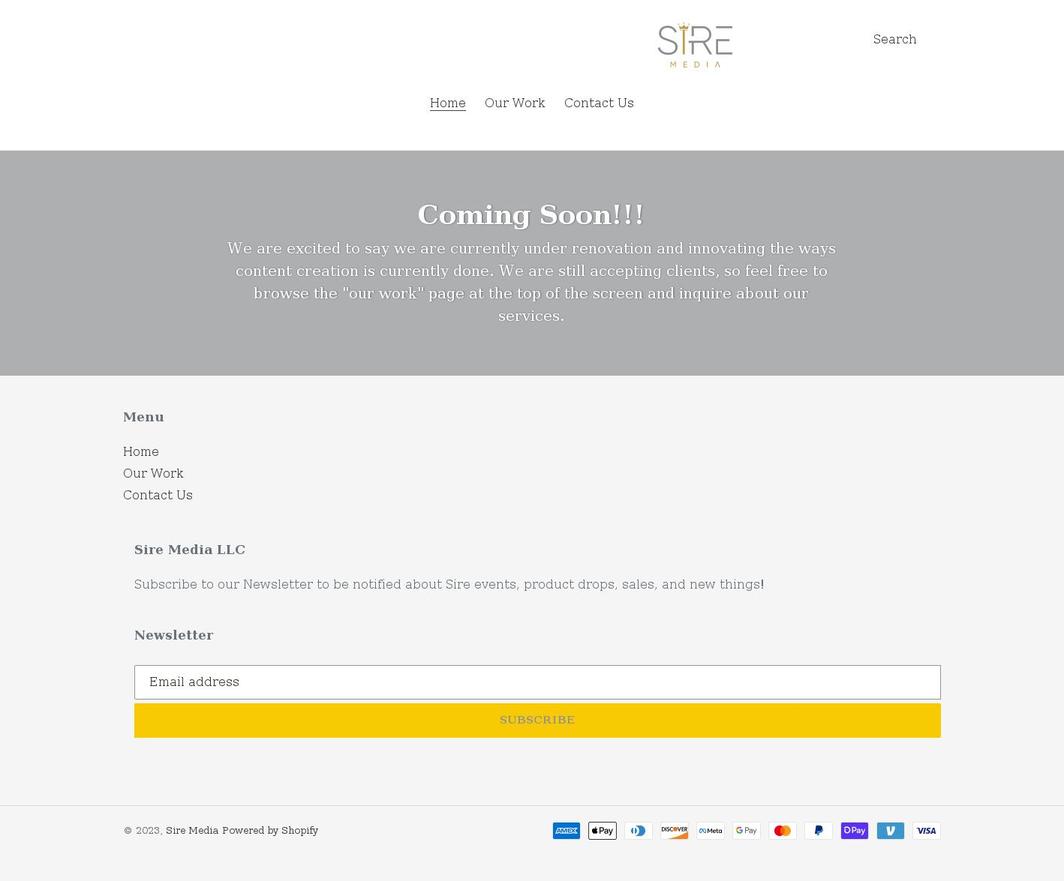 siremedia.global shopify website screenshot