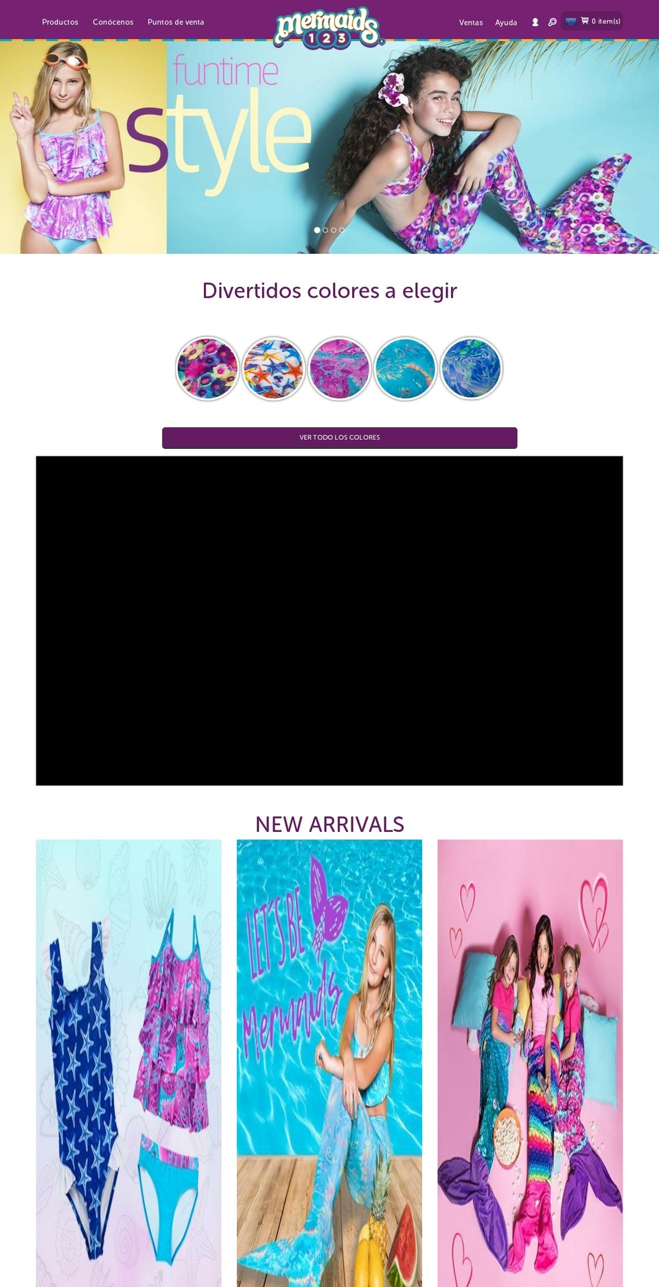 sirenas123.com shopify website screenshot