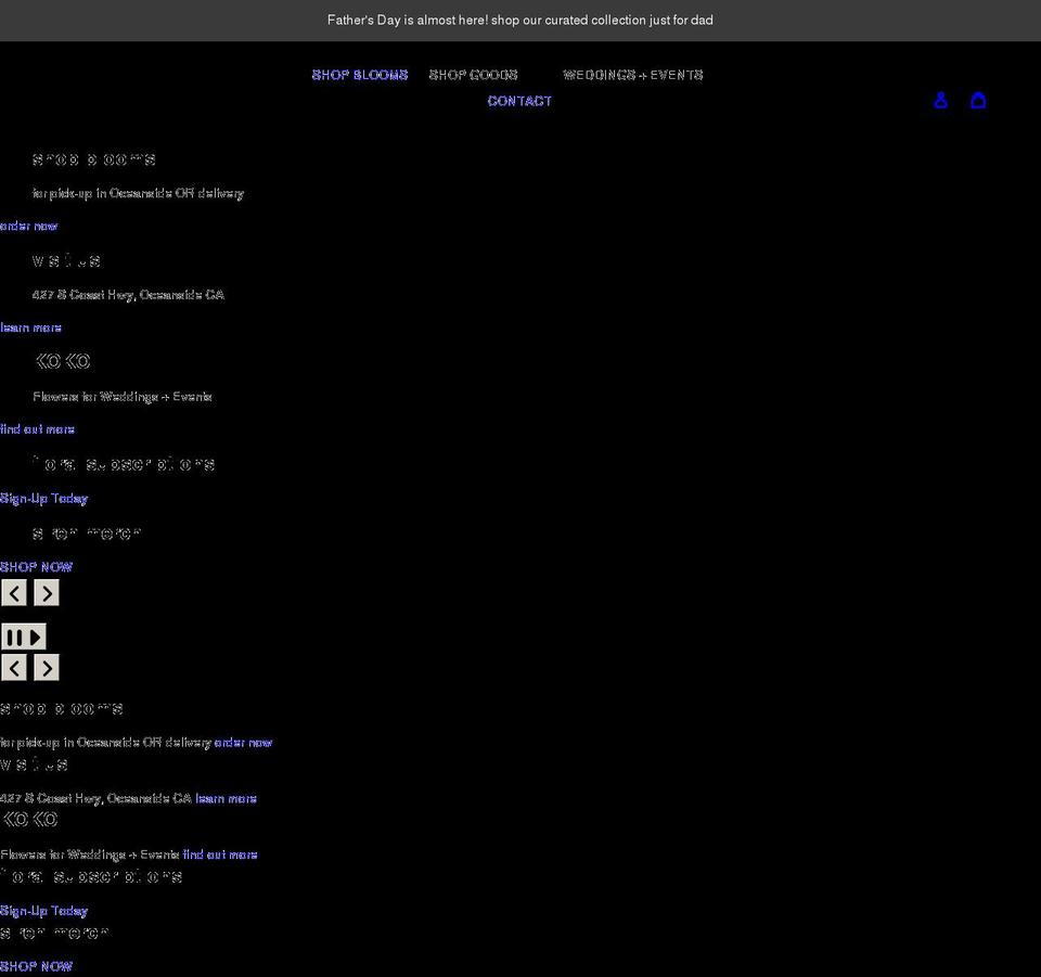 sirenfloralshop.com shopify website screenshot