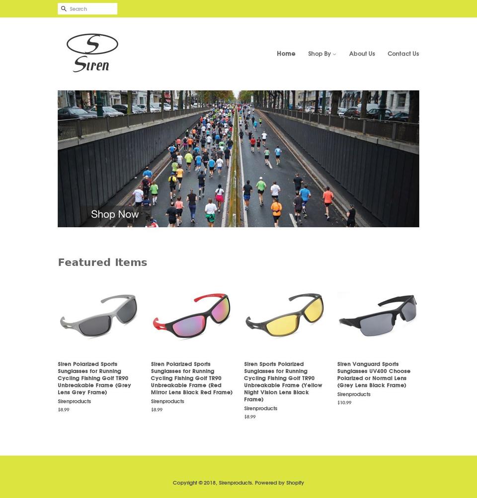 sirenproducts.com — Shopify storefront screenshot
