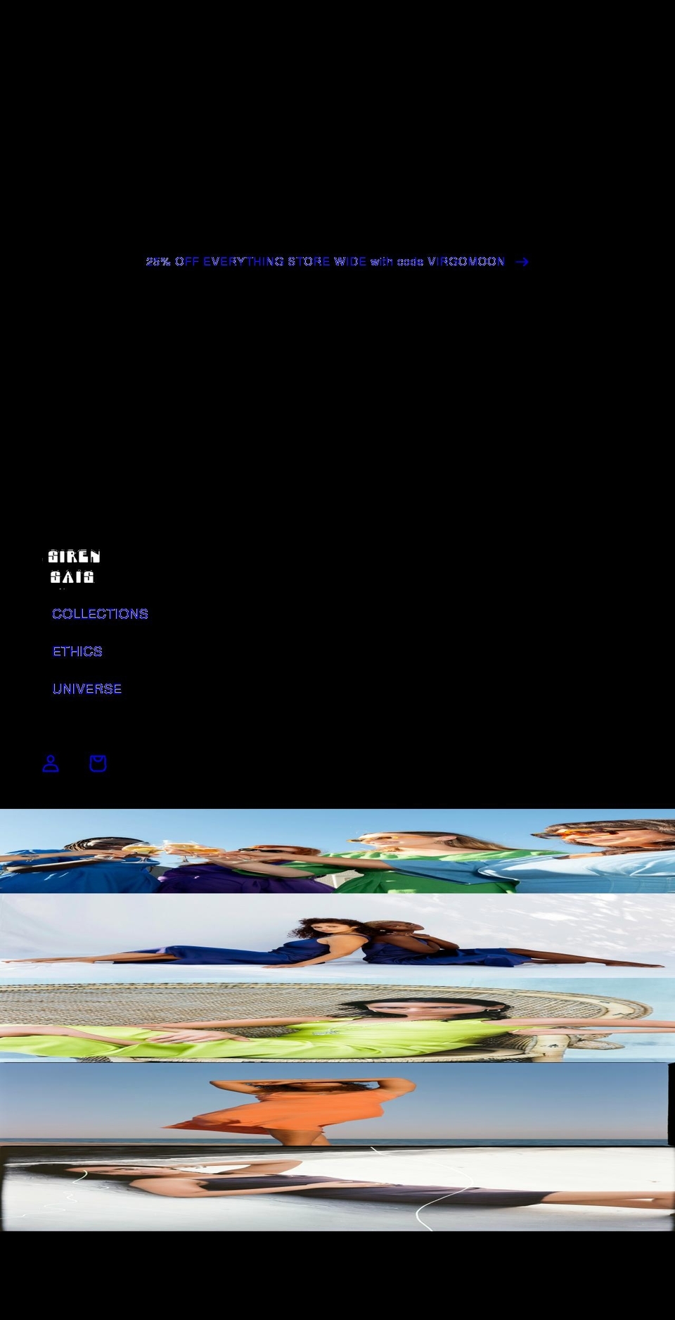 sirensais.com shopify website screenshot