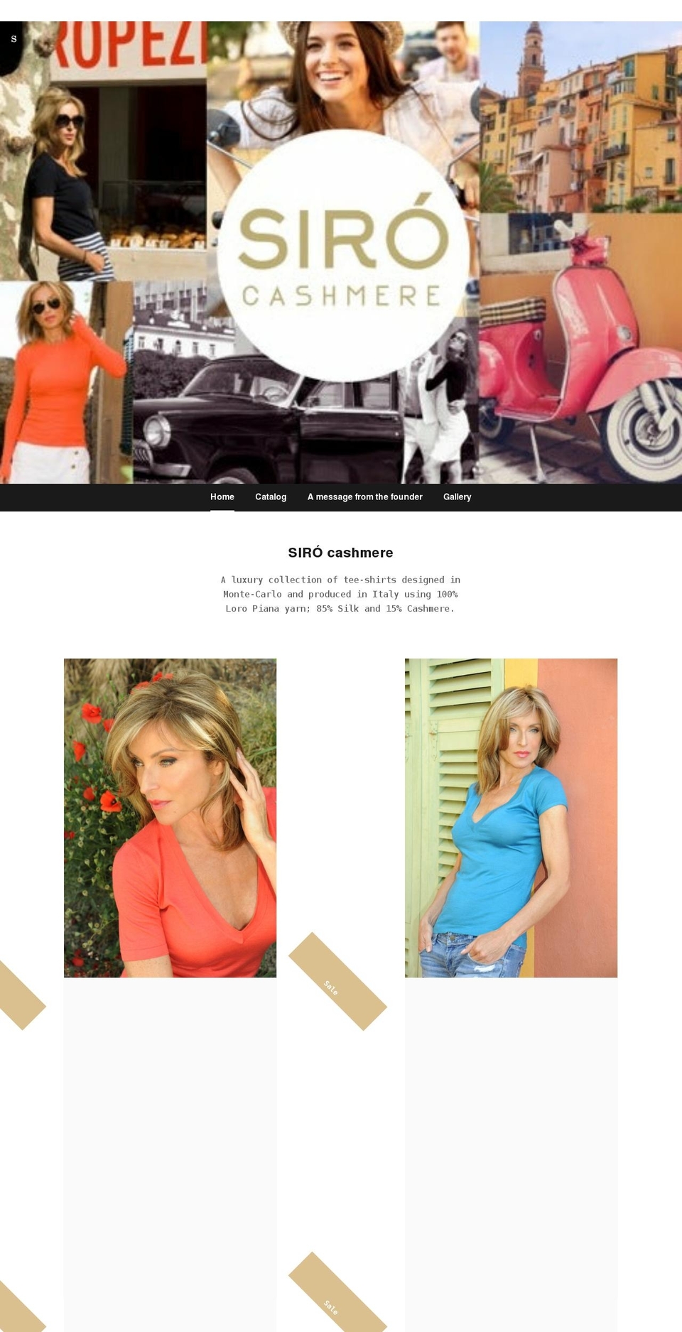 SIRÓ Cashmere Shopify Shopify theme site example siro-cashmere-tees.myshopify.com