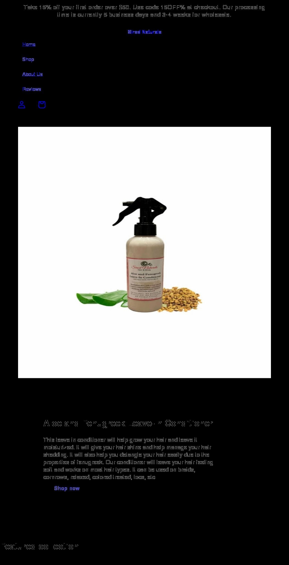 sirodnaturals.com shopify website screenshot