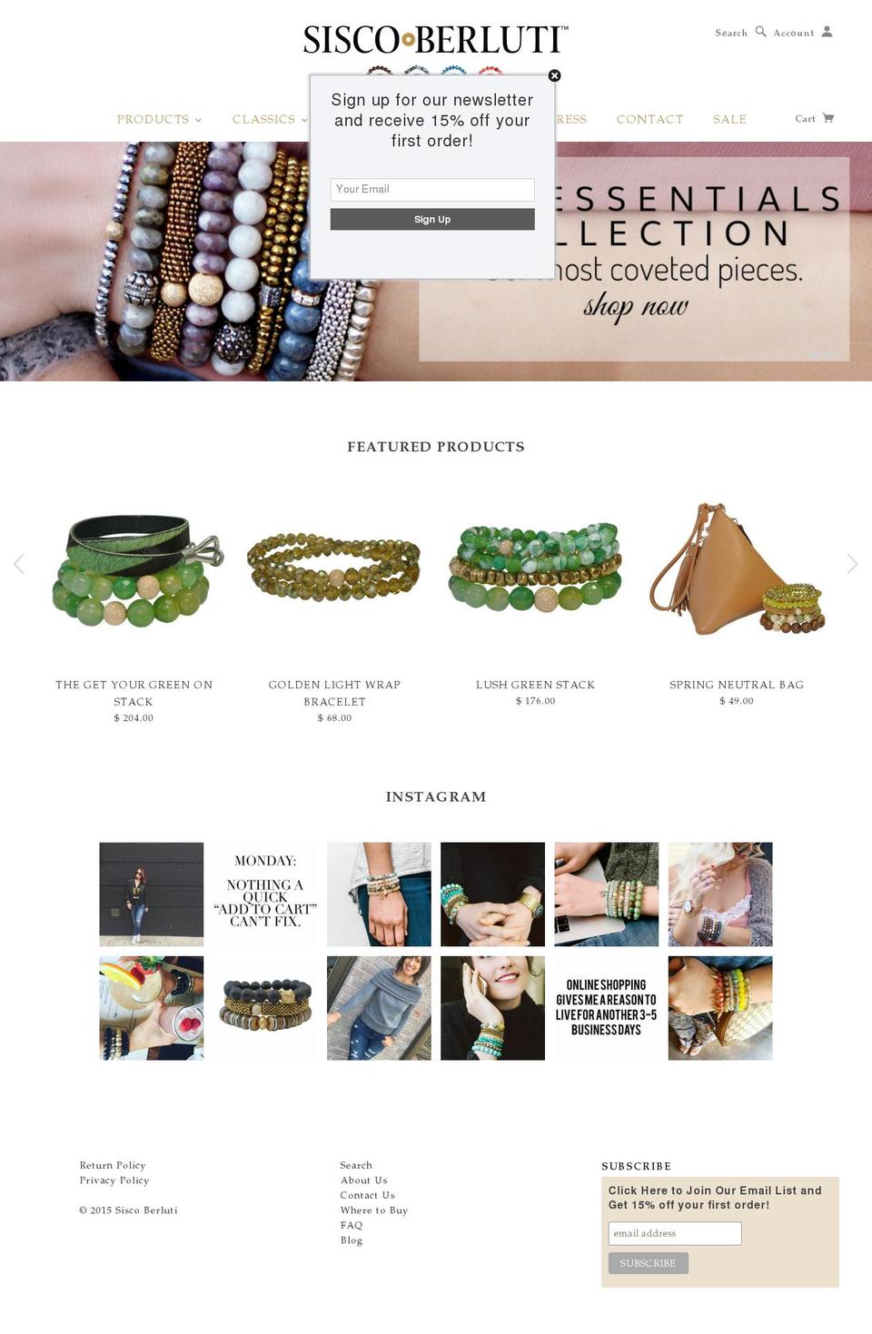 siscoberluti.com shopify website screenshot