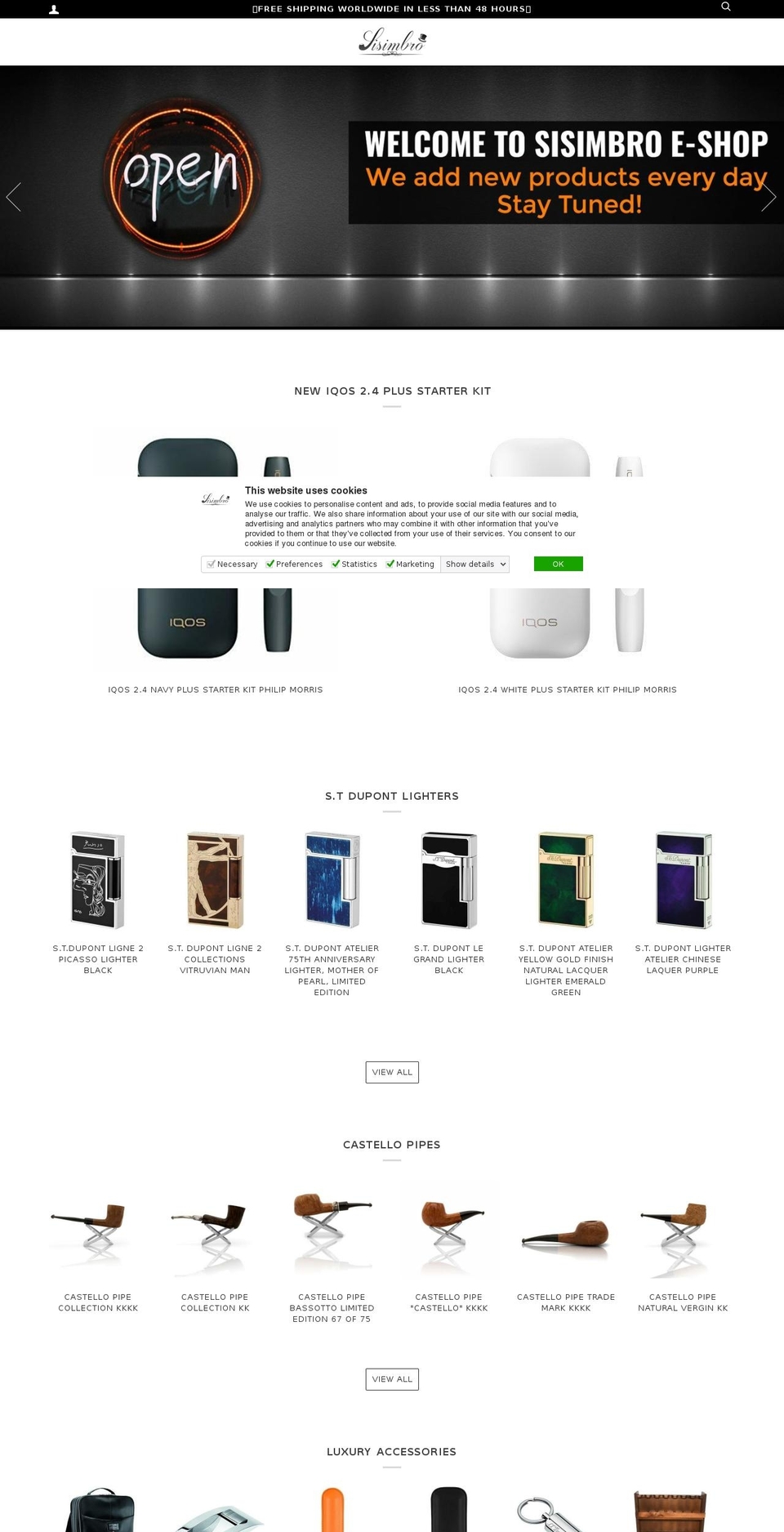 sisimbro.com — Shopify storefront screenshot