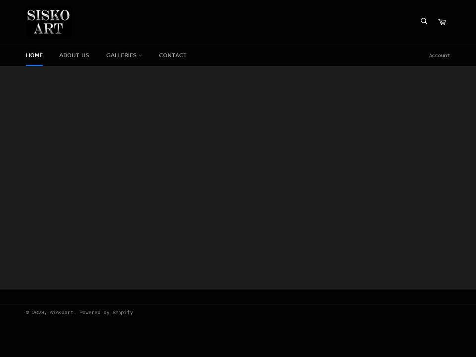 siskoart.com shopify website screenshot