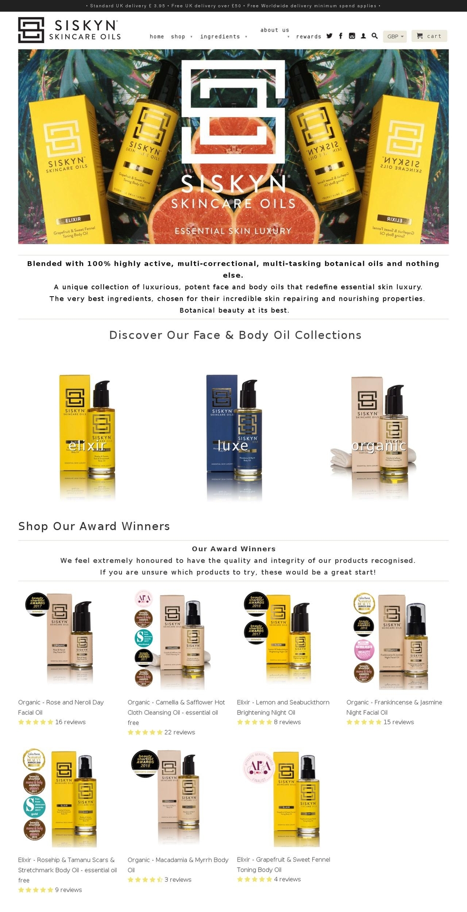 siskyn.com — Shopify storefront screenshot