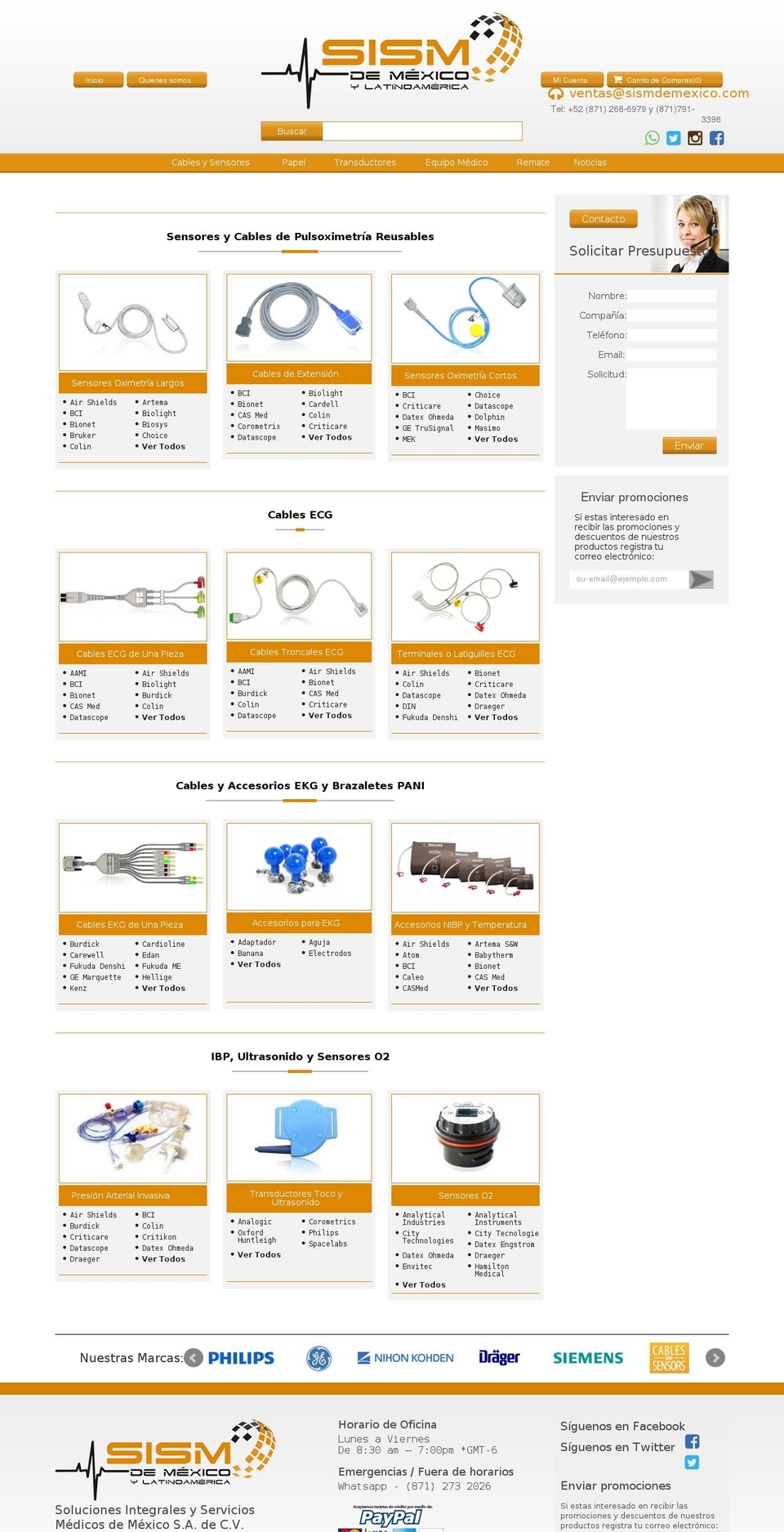 sismdemexico.com shopify website screenshot