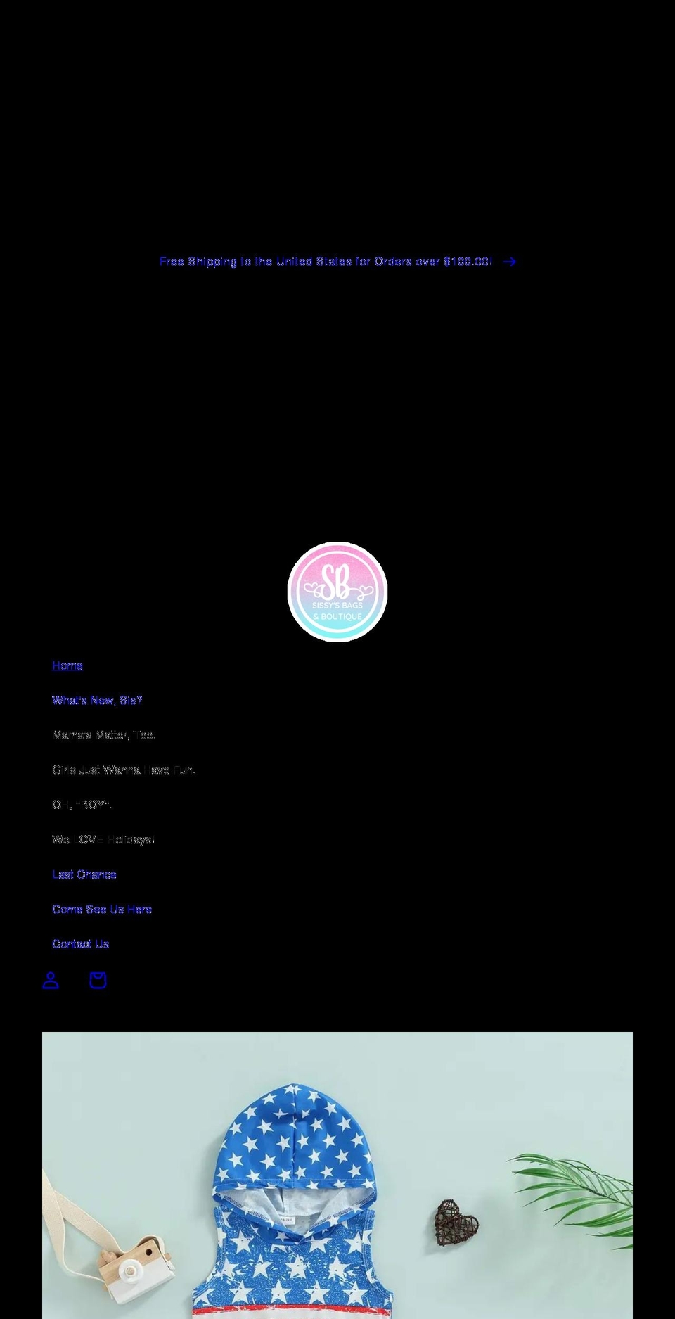 sissysbags.com shopify website screenshot