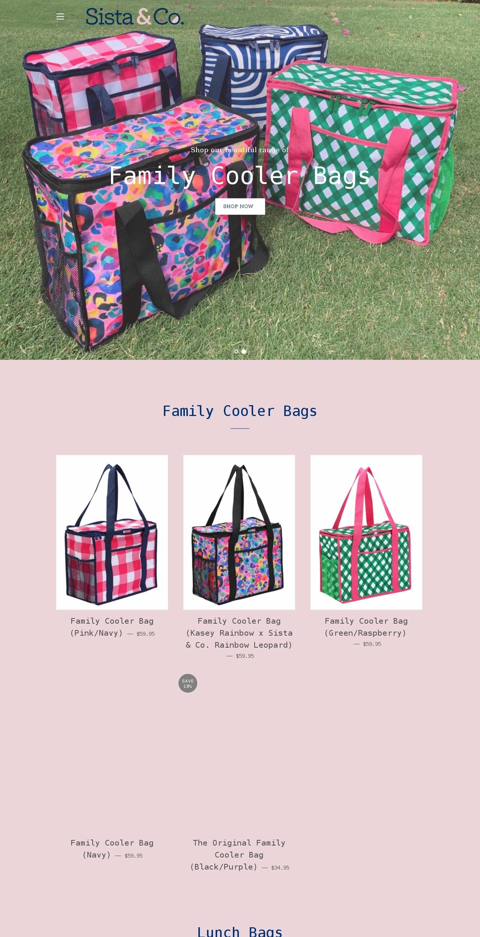 sistaandco.com.au shopify website screenshot
