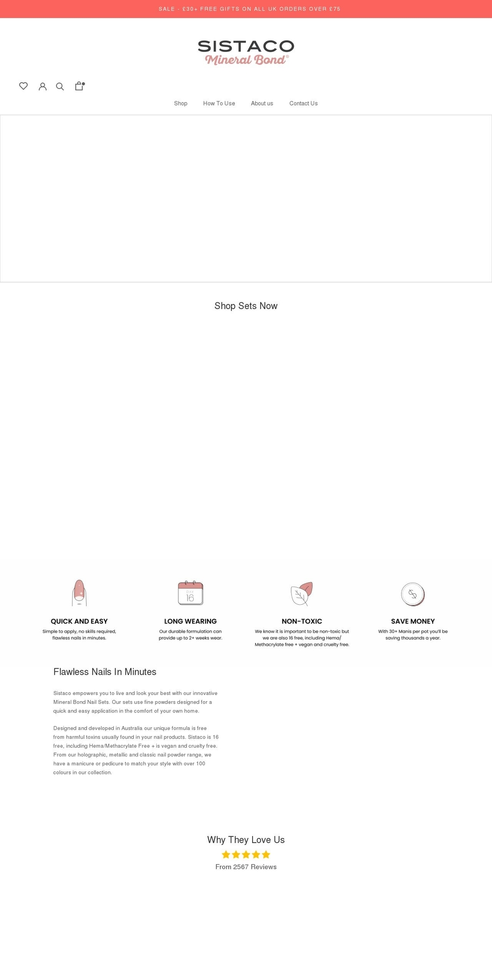 sistaco.co.uk shopify website screenshot