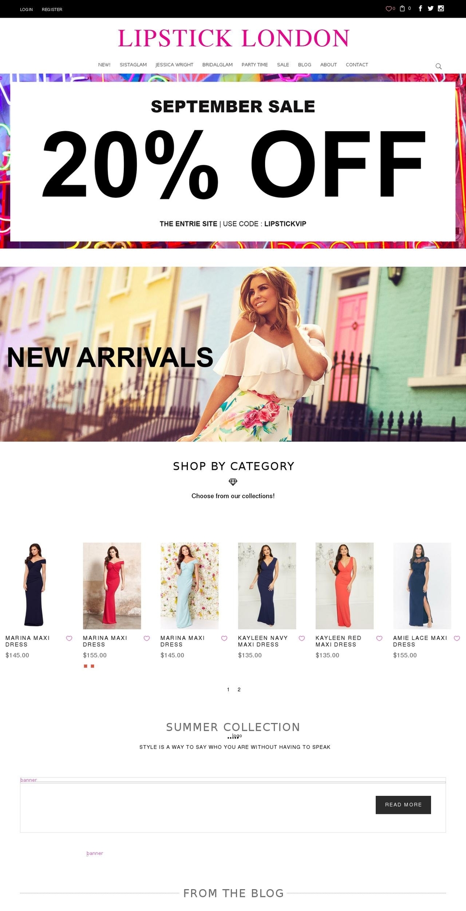 Lipstick London Shopify theme site example sistaglam.com